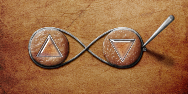 Two Stones With Symbols Connected with a Metal Loop | Urim and Thummim Images & Information