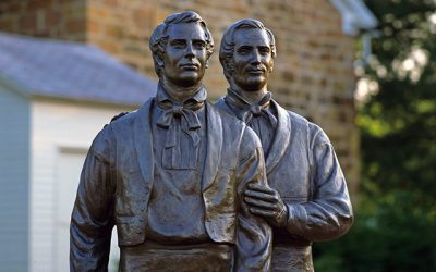 Where can I find the account of when Joseph and Samuel Smith went into a room in the hill Cumorah and saw the sword of Laban and the plates that the Book of Mormon was abridged from?