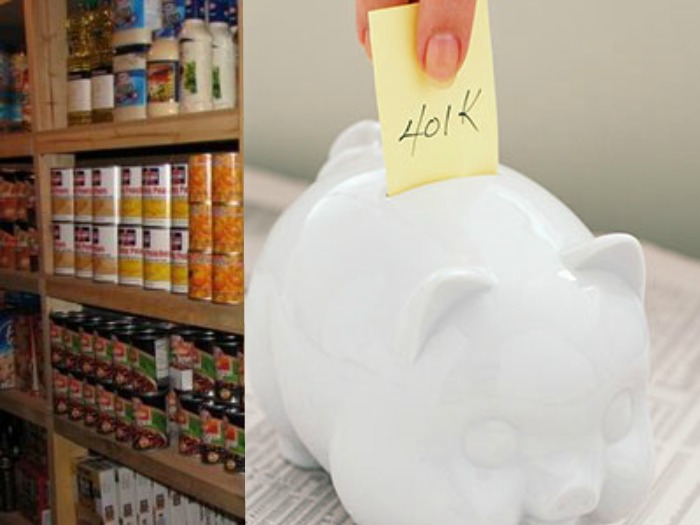 Which would be wiser? Investing in food or a 401K?