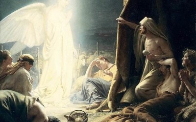 Why did the angels go to the shepherds?