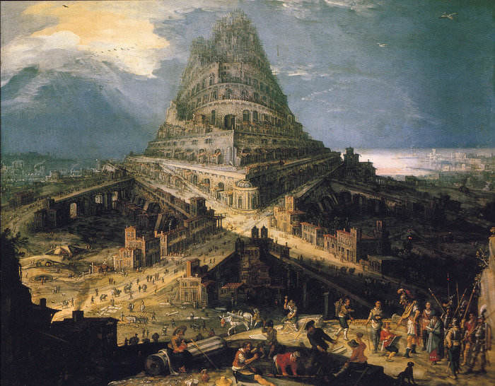 Why is the myth of the Tower of Babel presented as factual?