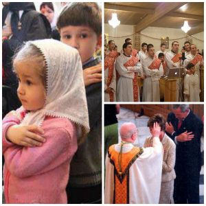 Example of Arms Folded: Kids, Church Choir & Pastor w/ Couple | Why Saints Folded Arms During Prayer
