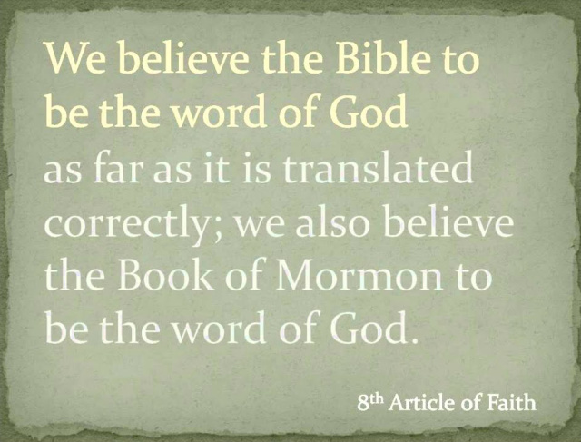 Does the 8th Article of Faith contradict what the Church teaches?