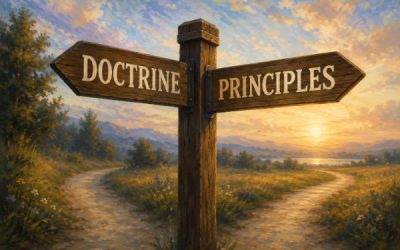 What is the difference between doctrine and principles?