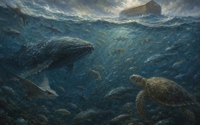 What happened to the fish and sea creatures during Noah’s flood?